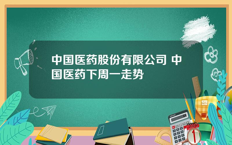 中国医药股份有限公司 中国医药下周一走势